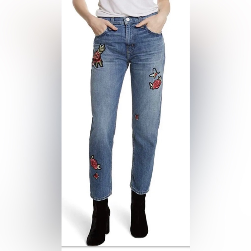 Joie Joie Flower Patched Denim Jeans 27